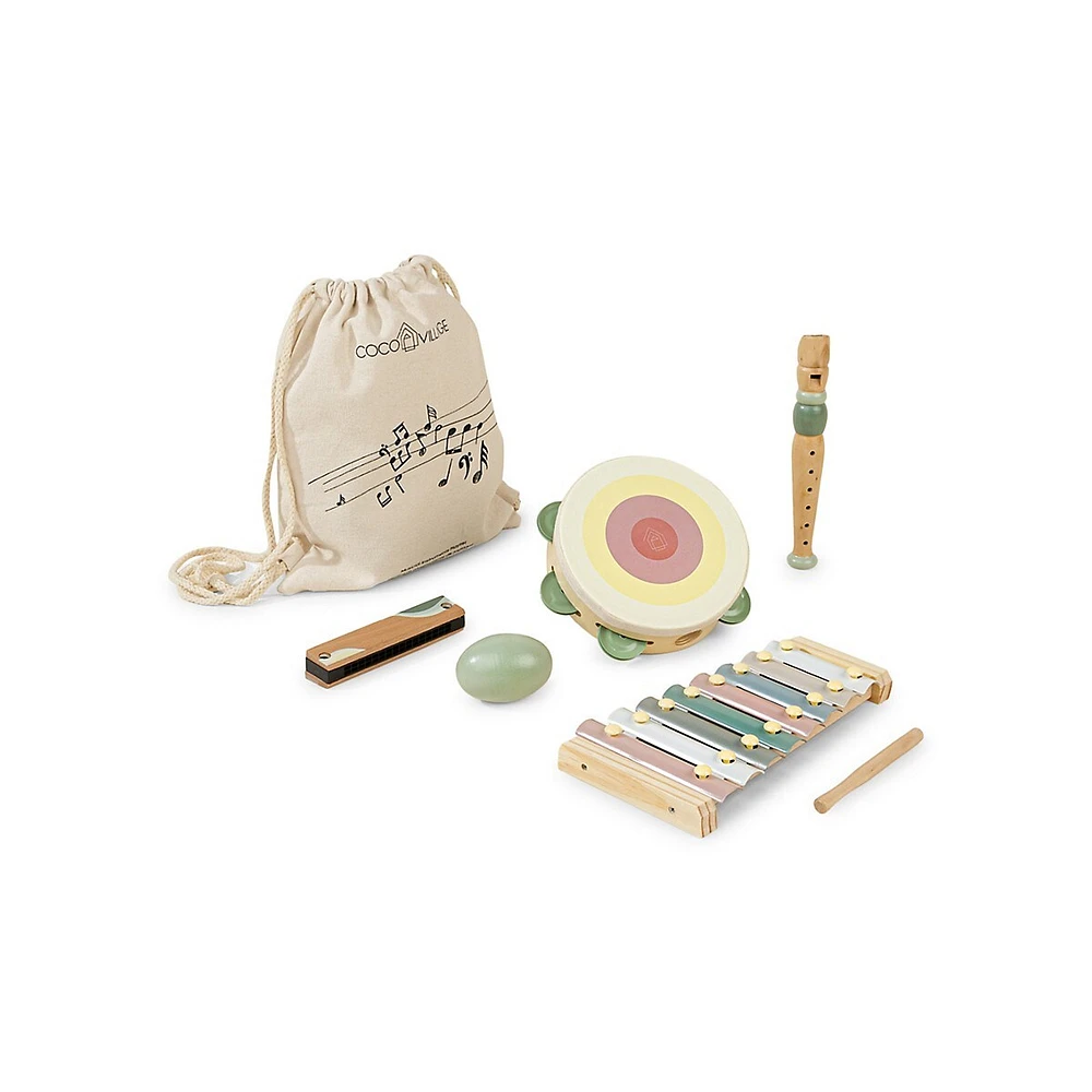 Ensemble d'instruments de musique en bois, 5 pièces