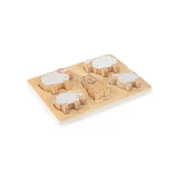 Shepherd Dog & Sheep Wooden Plate Puzzle