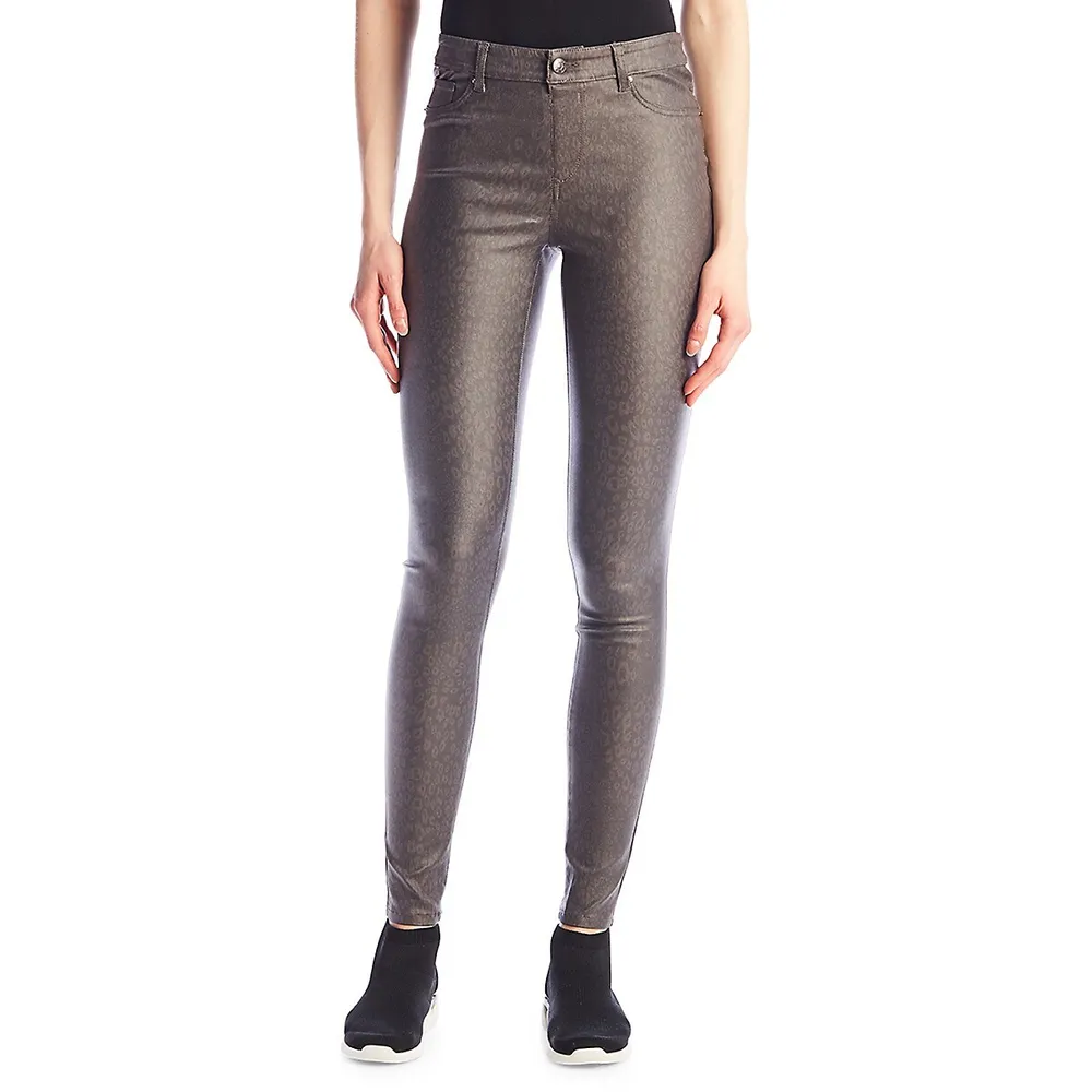 The Jacqueline Leopard Coated Jeans