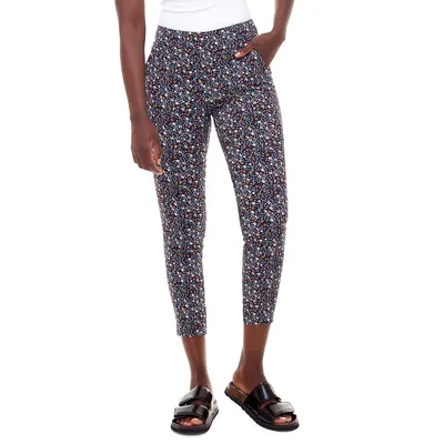 Gwyneth Slim-Fit Floral Cropped Pants