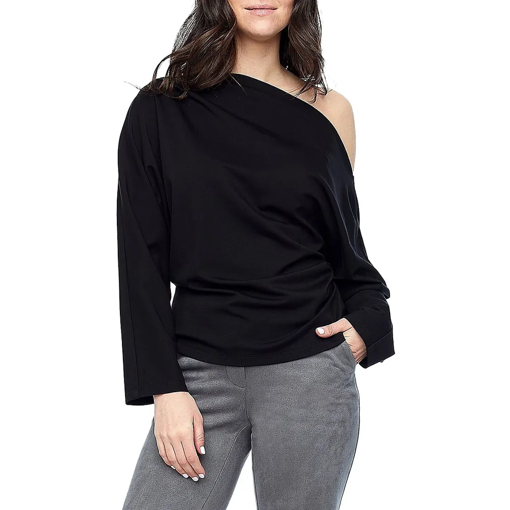 I love tyler madison Demi Draped Boatneck Top