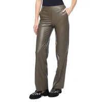 Yaelle Relaxed-Fit Faux-Leather Ankle-Length Pants