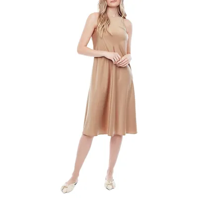 Daphne Relaxed-Fit Satin A-Line Dress