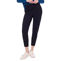 Carly Slim-Fit Ponte di Roma Cropped Pants