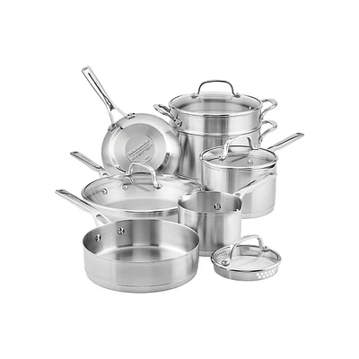 3-Ply Base Stainless Steel 11-Piece Cookware Set