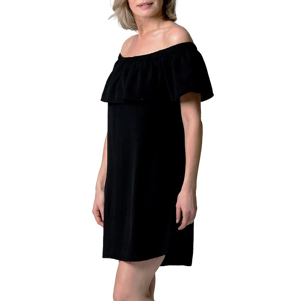 Seaspice Off-The-Shoulder Cover-Up Dress