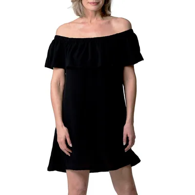 Seaspice Off-The-Shoulder Cover-Up Dress
