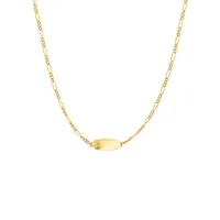 Marquis 14K Goldplated Engravable-Nameplate Choker Necklace