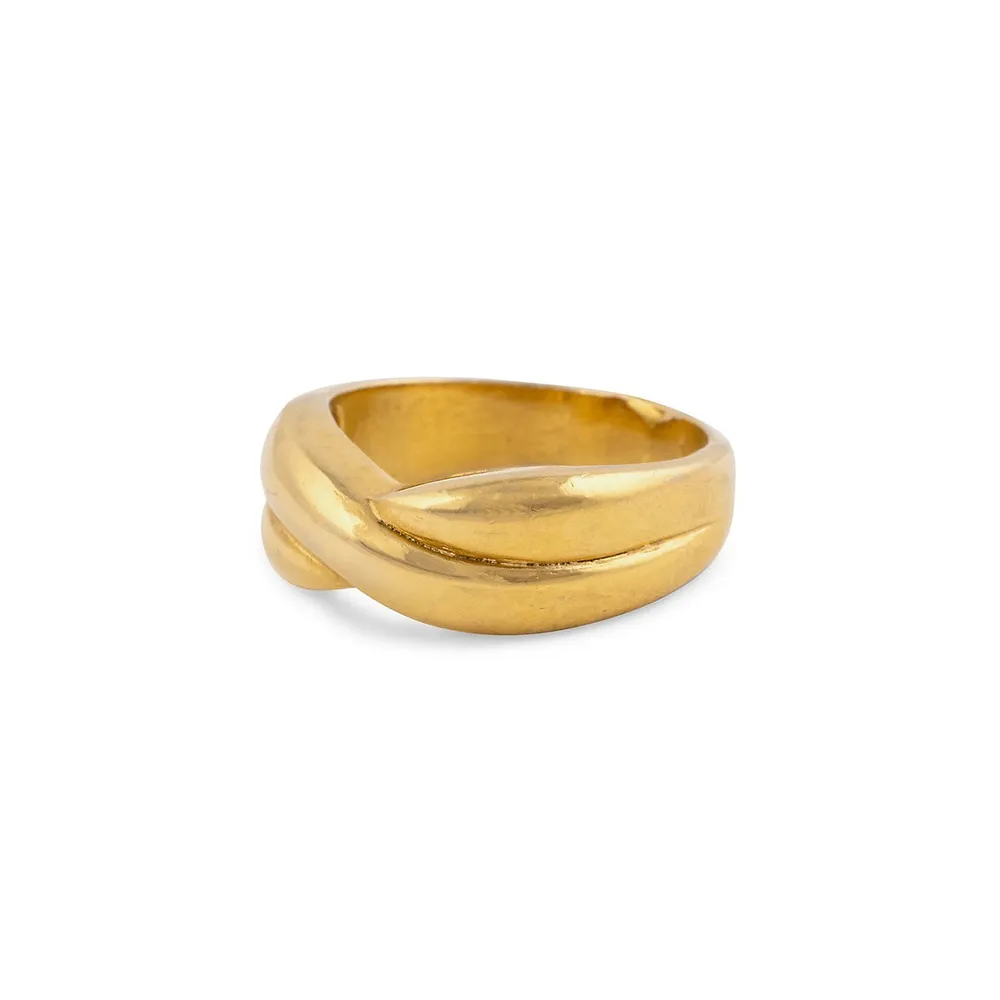 Anita 14K Gold Vermeil Sterling Silver Crossover Ring
