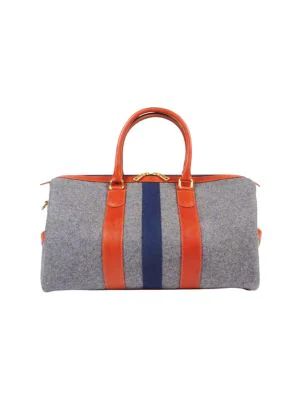 Vegetable-Tanned Leather & Italian Wool Weekender Bag