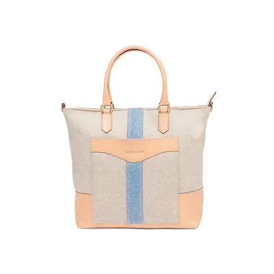 Vegetable Tanned Leather & Italian Wool Everyday Tote