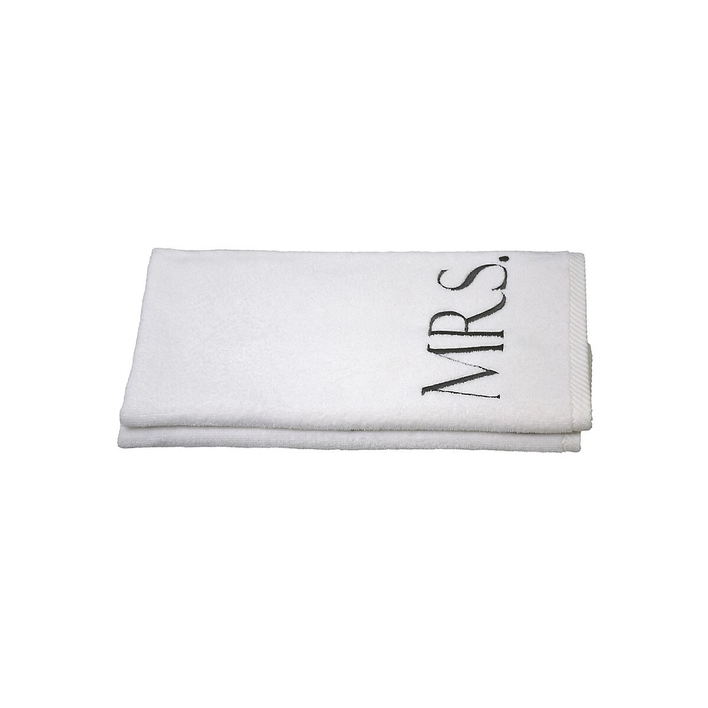 Monogram Ms 2-Piece Hand Towel Set