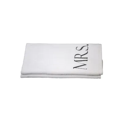 Monogram Ms 2-Piece Hand Towel Set