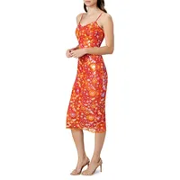 Emma Sequin Floral Midi Dress