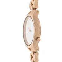 The Clarity Collection Maple Wood & Stainless Steel Analog Watch​ MPL-CLRTY-LL