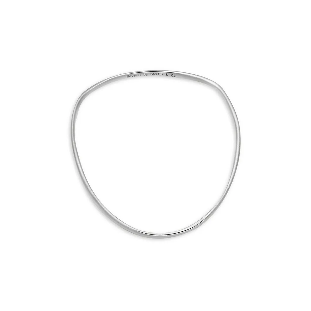 The Perfectly Imperfect Collection Rhodium-Plated & Sterling Silver Bangle