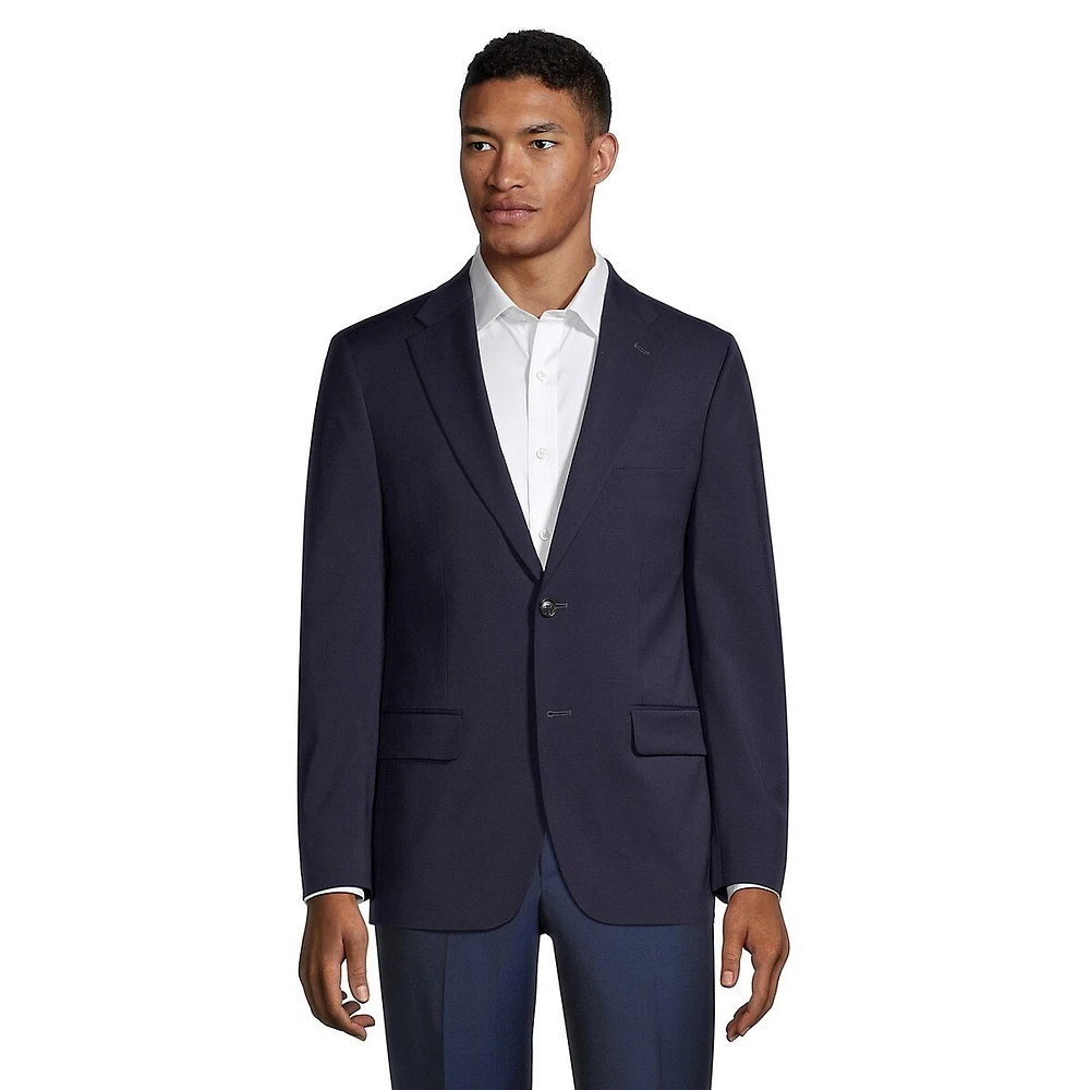 Regular-Fit Wool-Blend Suit Jacket