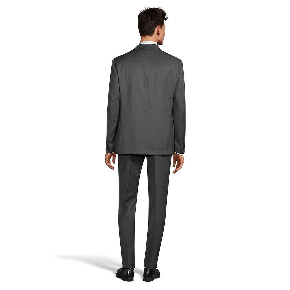 Extreme-Slim Fit Wool-Blend Pindot Suit