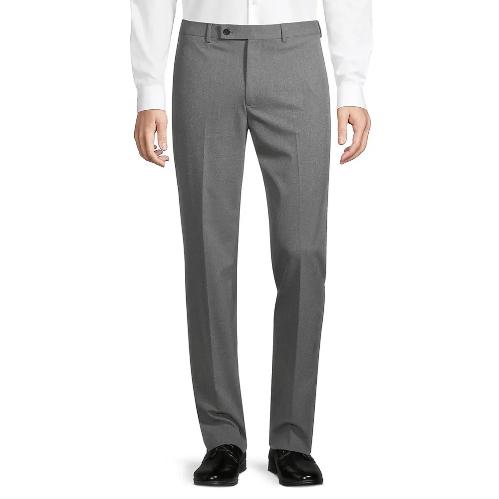 Flat-Front Classic-Fit Trousers