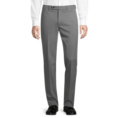 Flat-Front Classic-Fit Trousers