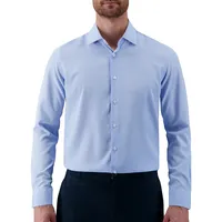 Chemise habillée en tissu extensible quadridirectionnel à armure nattée