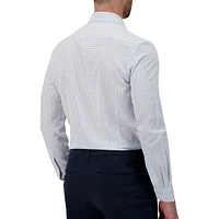Regular-Fit 4-Way Stretch Geo Neat-Print Dress Shirt