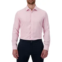 Regular-Fit 4-Way Stretch Mini Check Dress Shirt