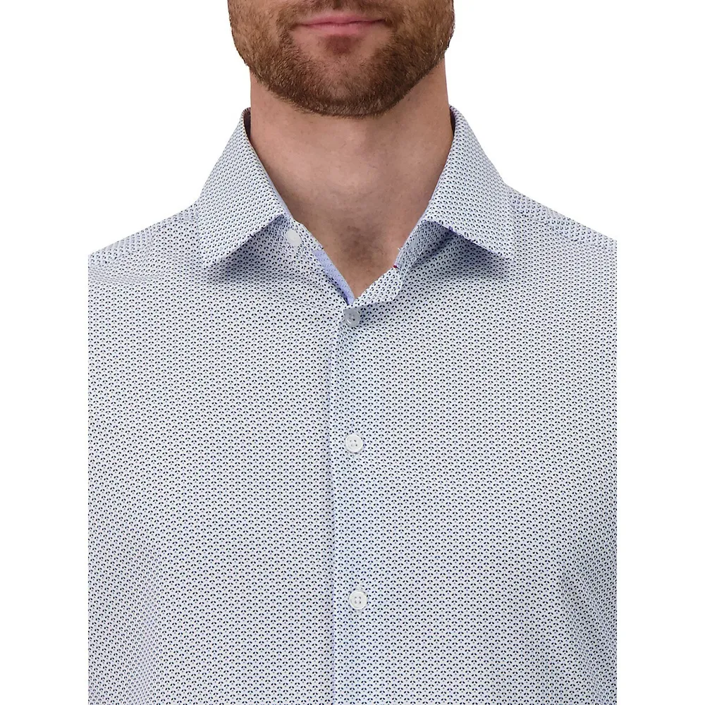 4-Way Geo-Print Dress Shirt