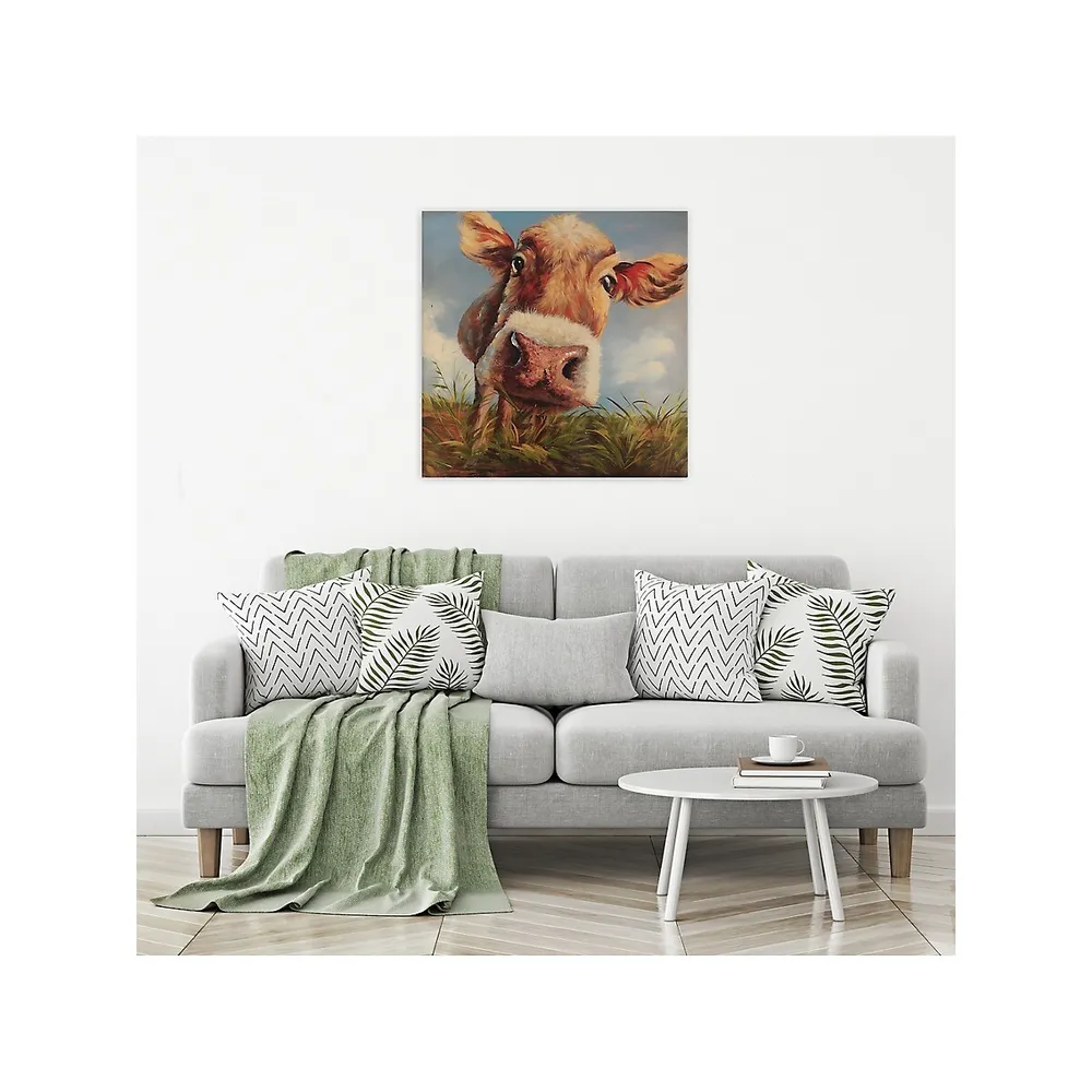 Cow In Field Wall Art