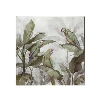Parrot Chat Canvas Wall Art