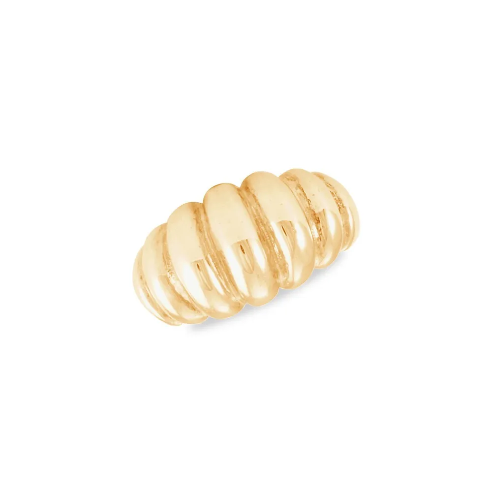 Arya 14K Goldplated Sterling Silver Croissant Ring