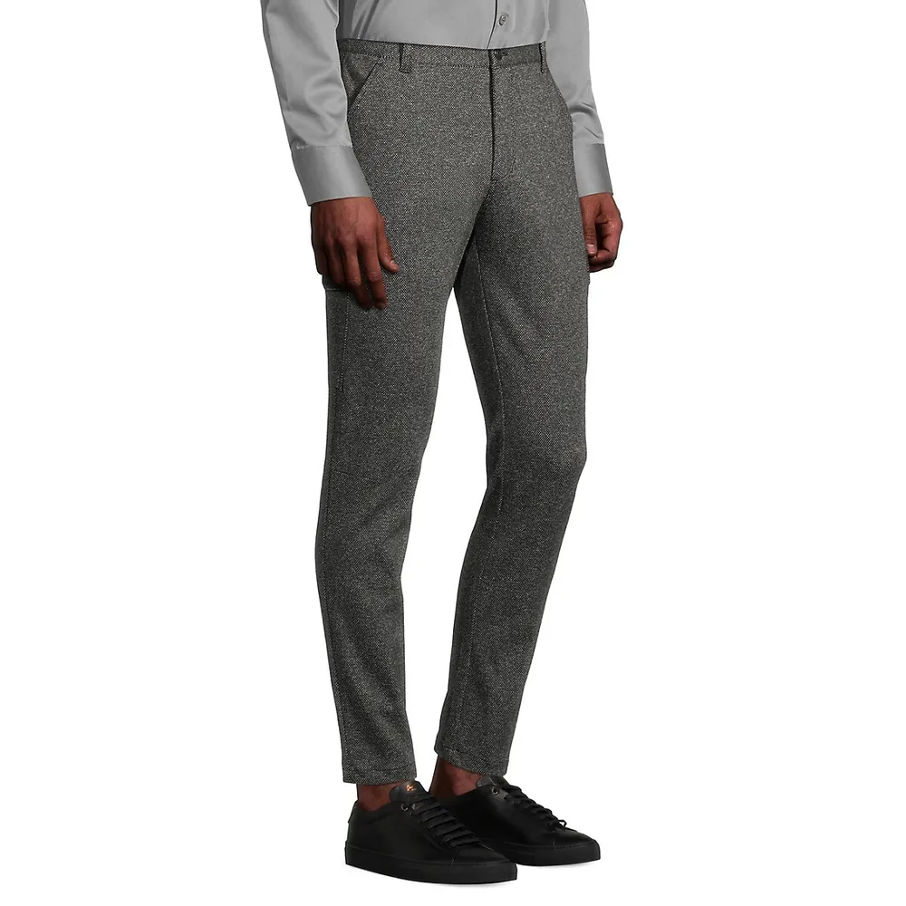 Micro-Pattern Cargo Pants