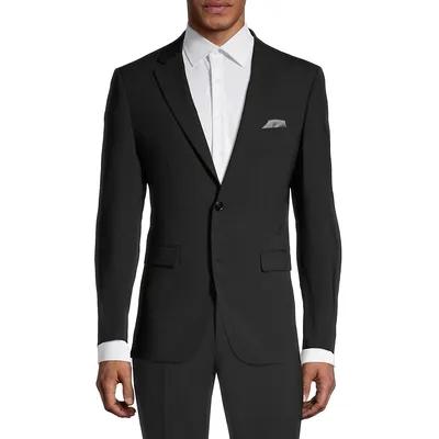 Wool-Blend Suit Jacket