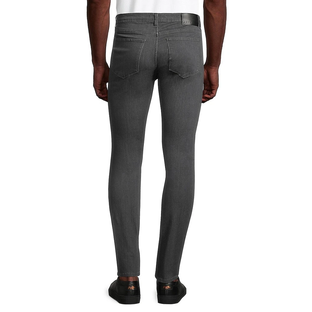 Pantalon en denim extensible ton sur