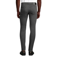 Pantalon en denim extensible ton sur