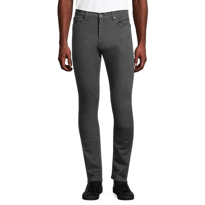 Pantalon en denim extensible ton sur