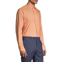 Four-Way Stretch Knit Slim-Fit Dress Shirt