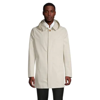 Removable-Hood Rain Jacket