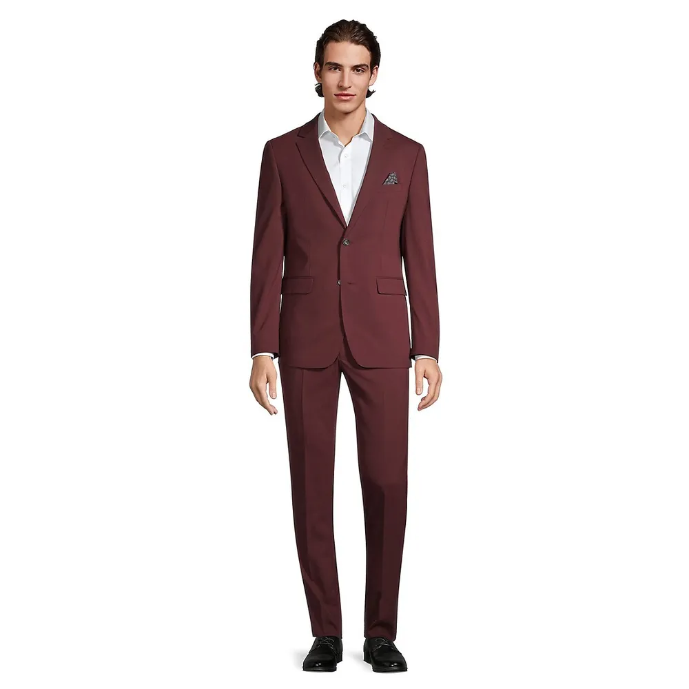 Slim-Fit Wool-Blend Stretch Suit