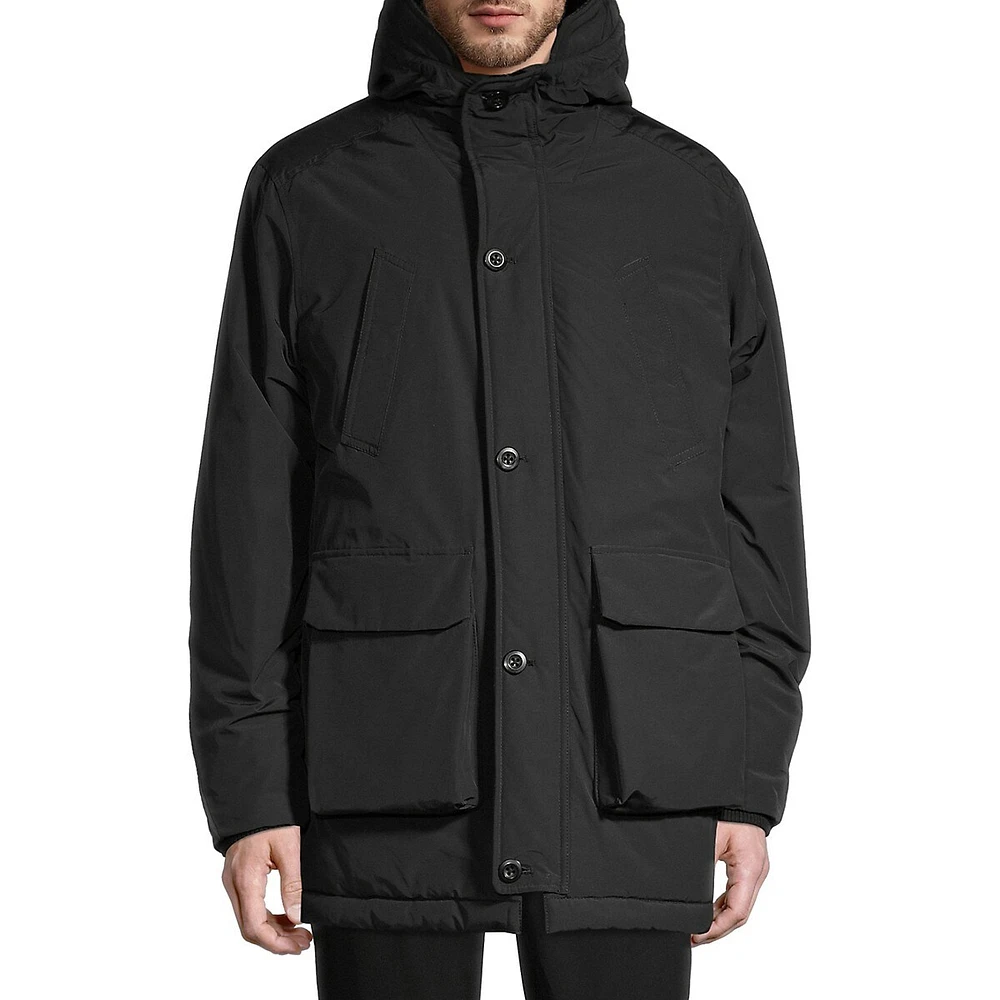 Attached Hood Parka Jacket