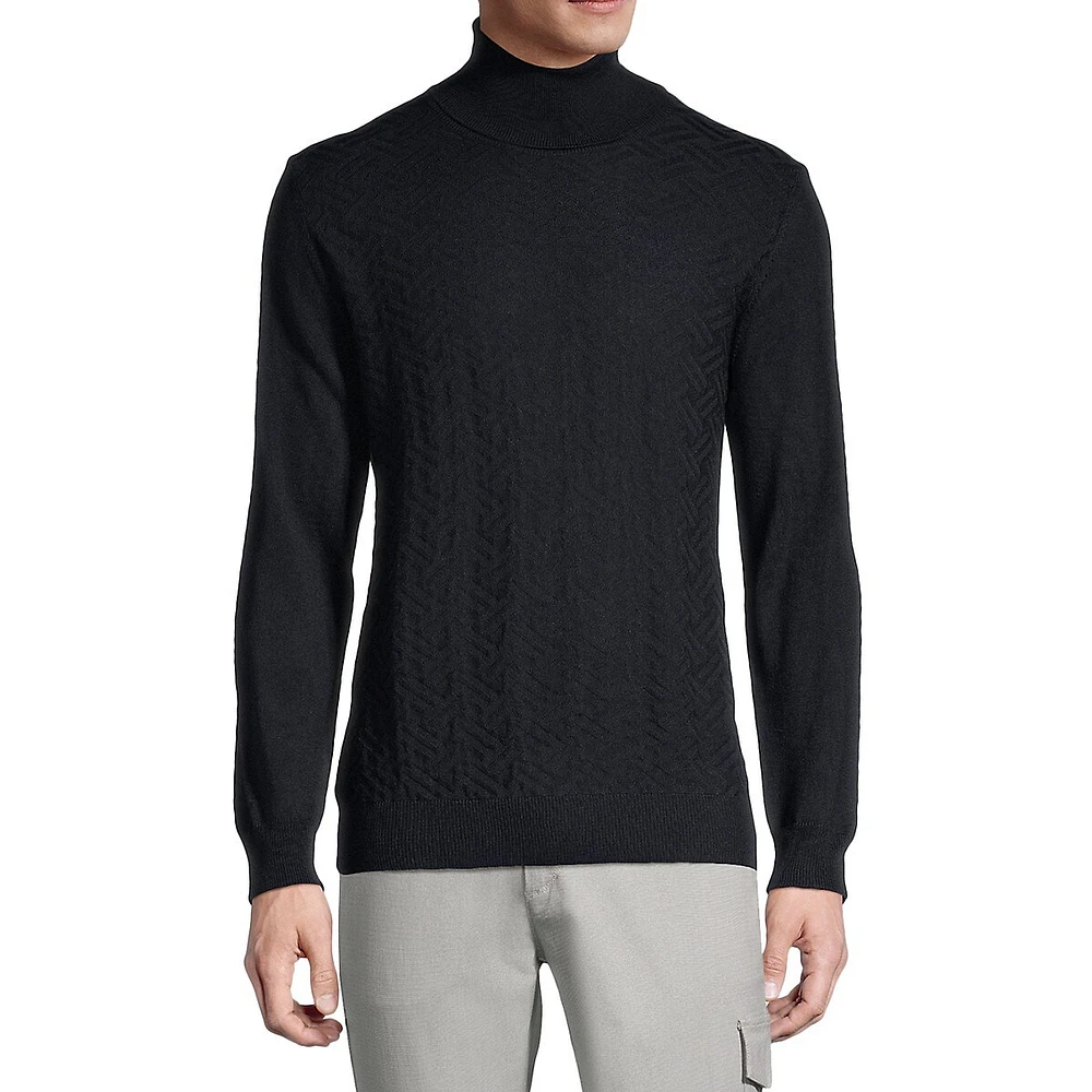 Wool-Blend Turtleneck Sweater