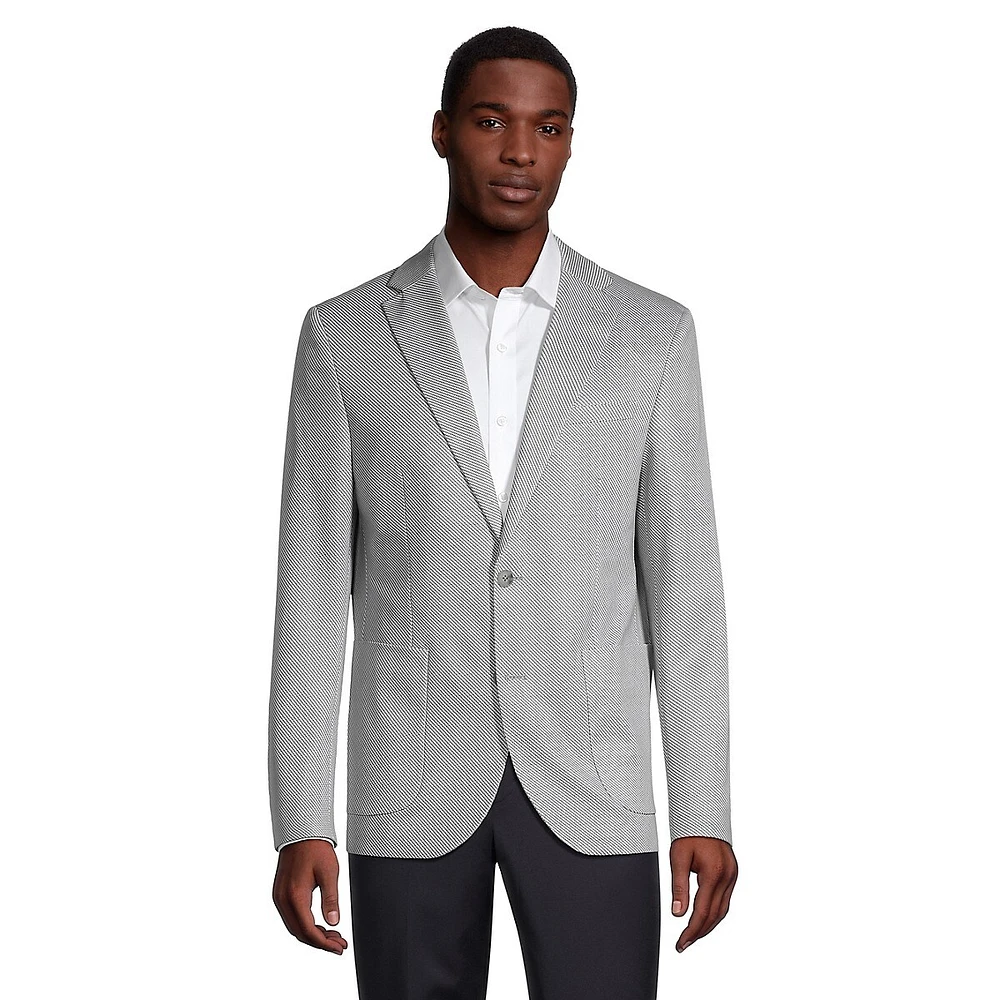 Slim-Fit Deconstructed Soft Blazer With Patch Pockets