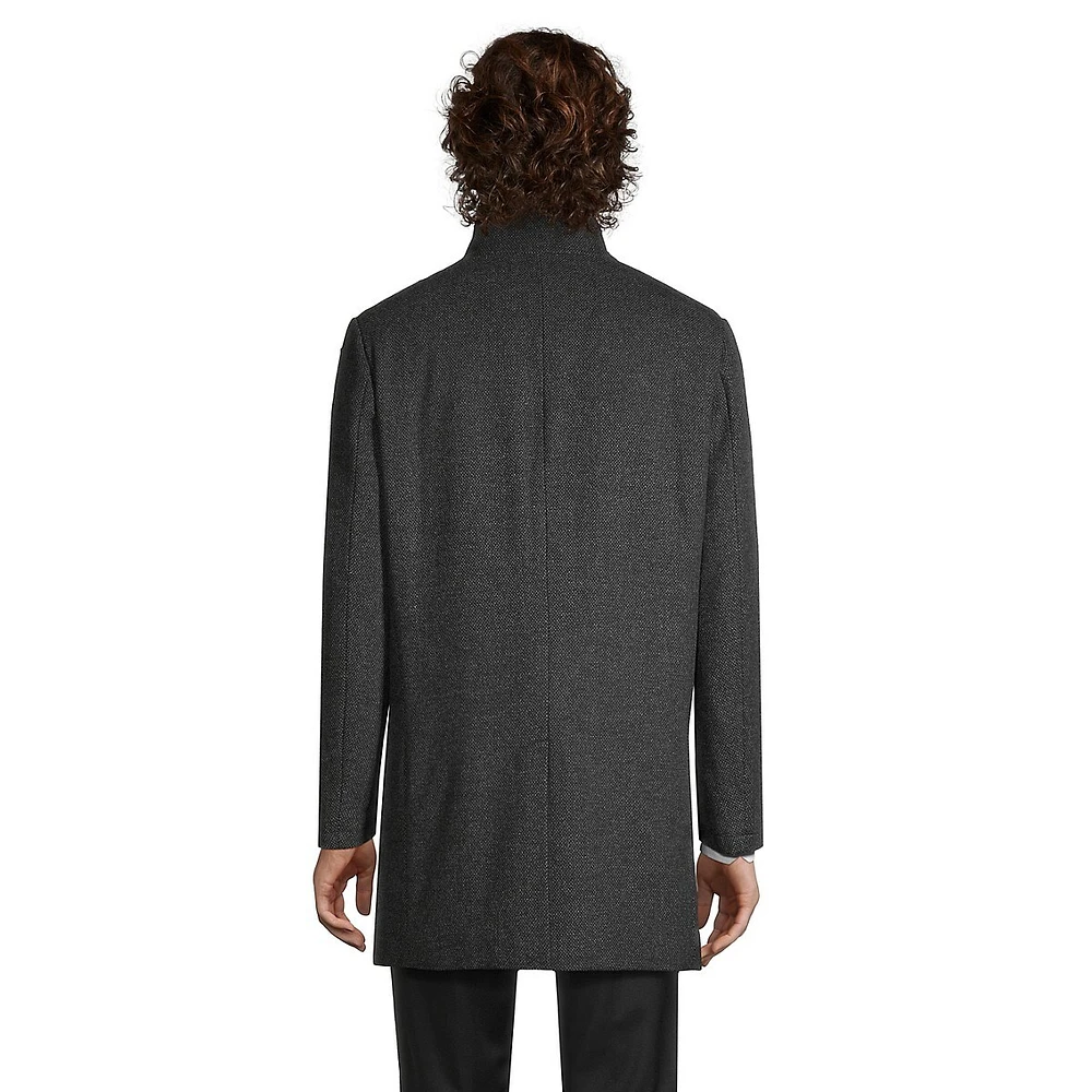 Touch-Of-Wool Textured Top Coat
