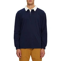 Long-Sleeve Cotton Polo Shirt