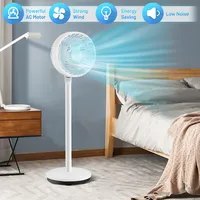 9" Oscillating Pedestal Fan Portable Floor Fan W/ 3 Adjustable Heights & Speeds