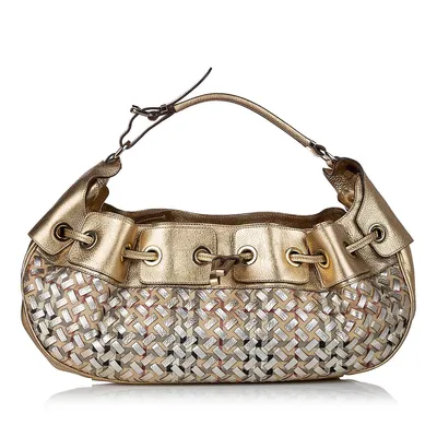 Pre-loved House Check Warrior Hobo Bag