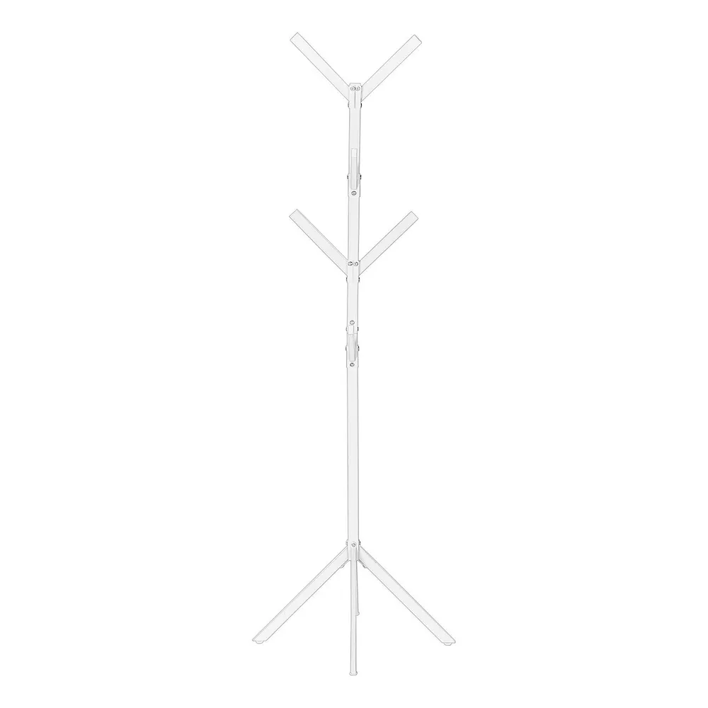 Myne Coat Rack 8 Hooks 70h White