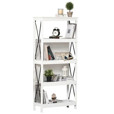 4-tier Bookcase With Anti-toppling Device