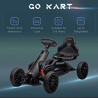 Go Kart For Kids With Adjustable Seat For 3-8 Years, Black