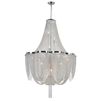 Taylor 10 Light Down Chandelier With Chrome Finish